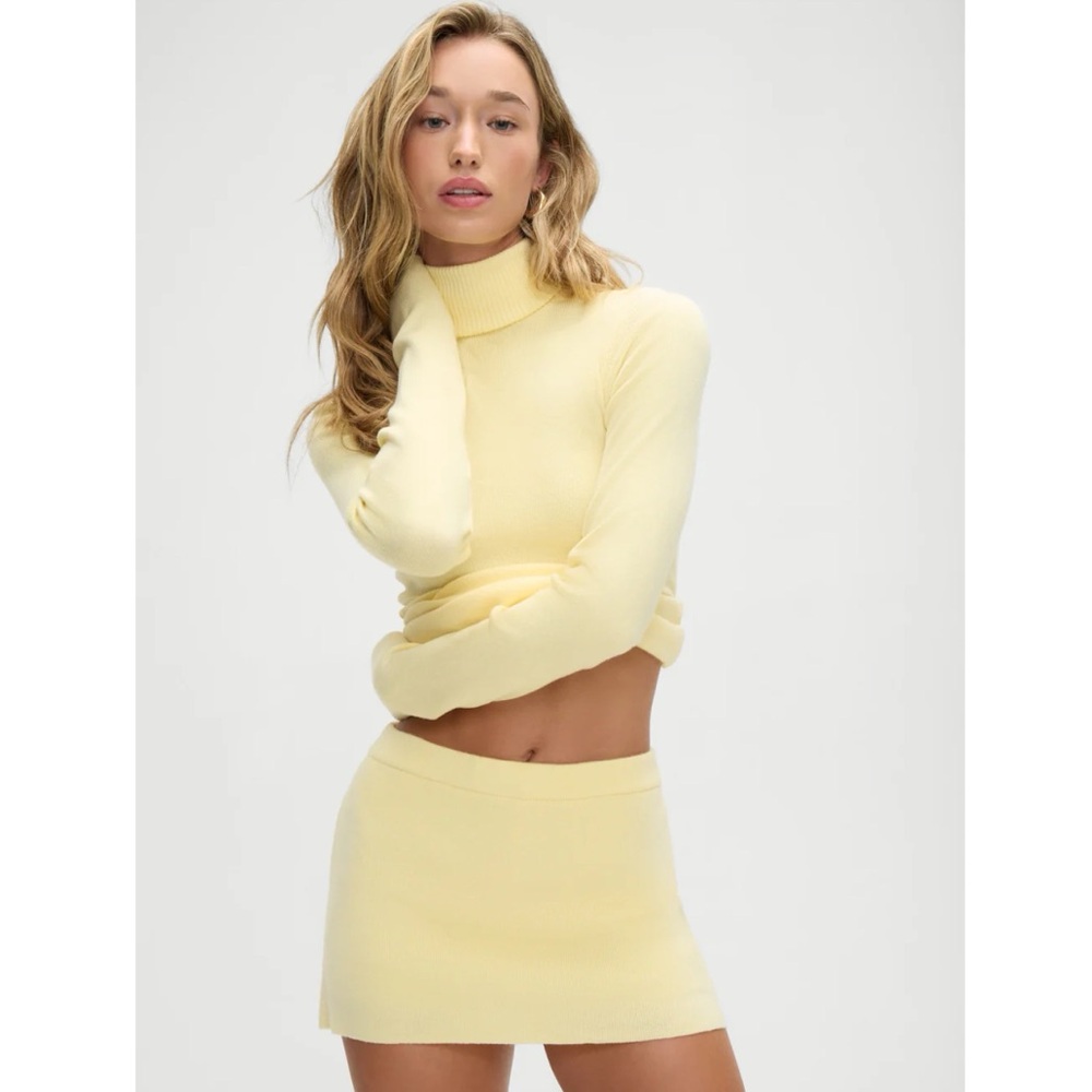 Frankie's Bikinis - Tucker knit yellow sweater